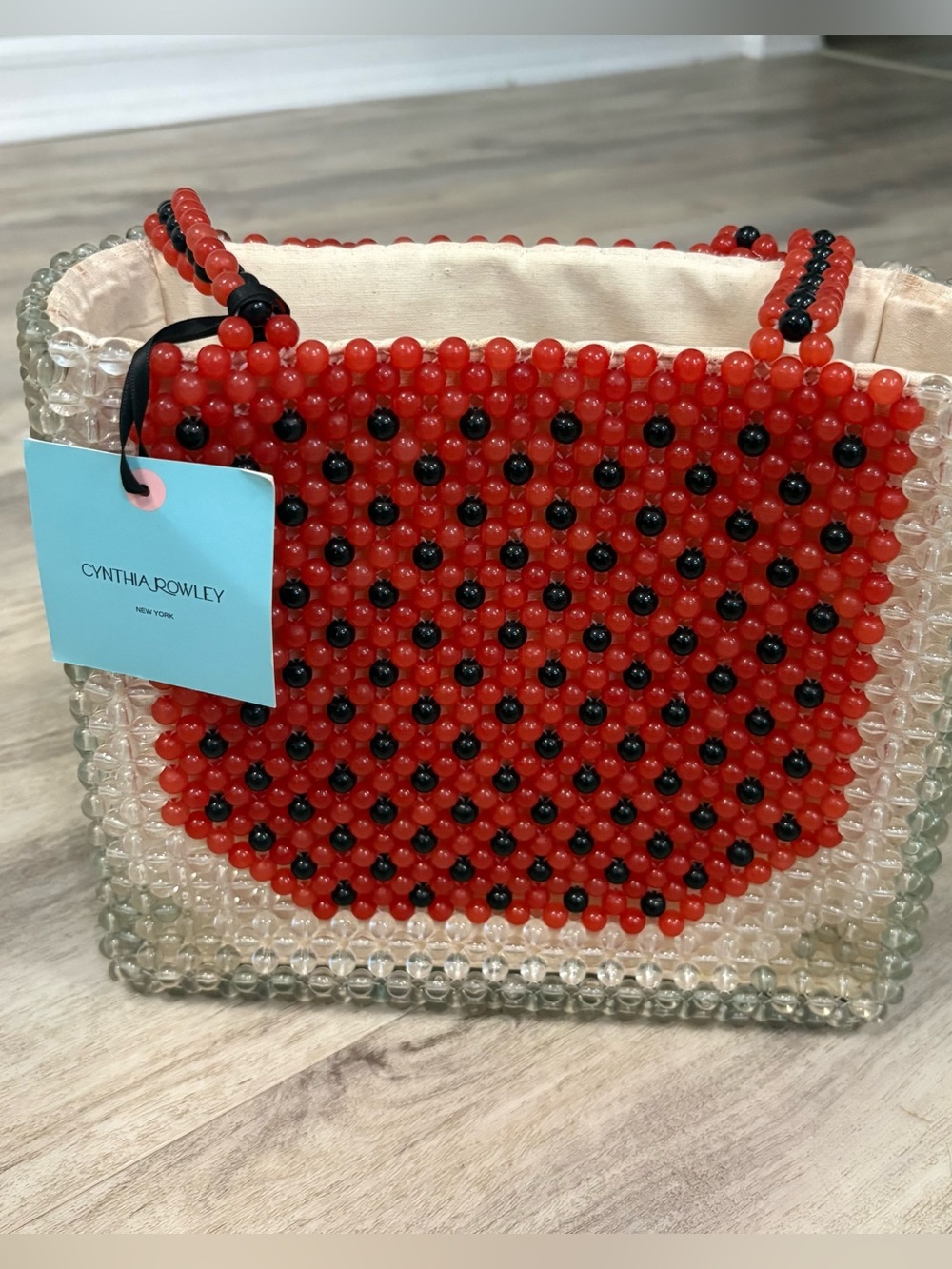 NWT Cynthia Rowley Beaded Watermelon Fruit Colorful Handbag